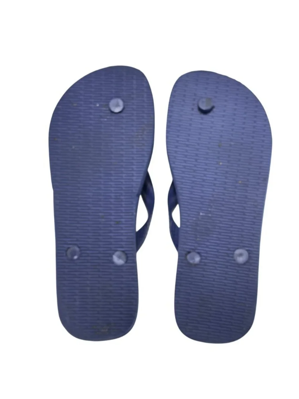 HAVAIANAS Men Surf Themed Flip Flops Navy Orange Rubber Beach Sandals Size 8US